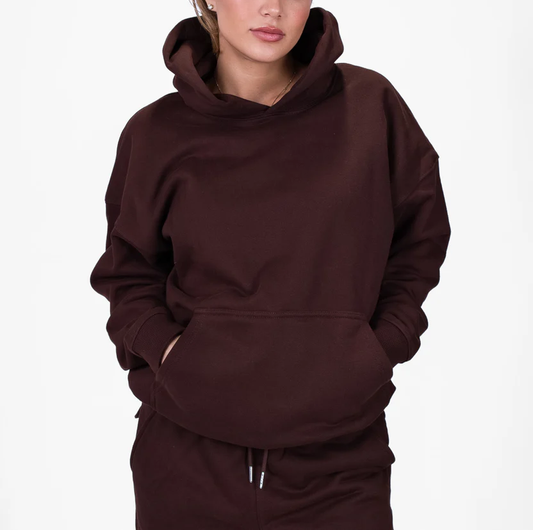 Oversized Heavyweight Cotton Brushed Lining Pullover Hoodie